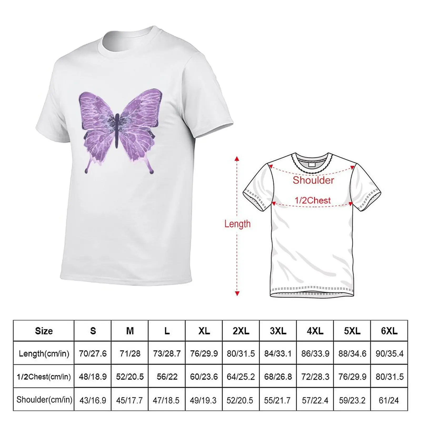 Violet Wings T-Shirt man t shirts for men man tshirt T-Shirt