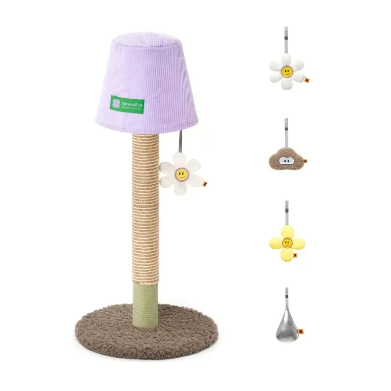 -For MewooFun Pets Lamp Cat Scratching Post With Joys Toys Cat Tree For Indoor Cats Nature Sisal Cat Scratcher