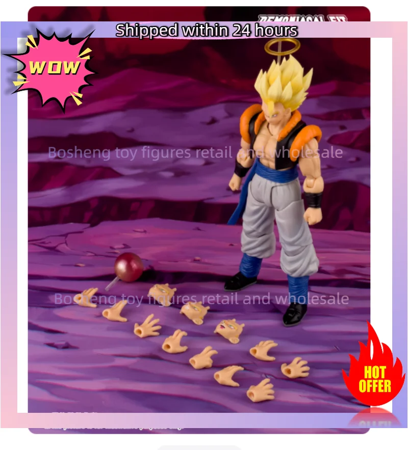 Original Demoniacal Fit Gogeta 3.0 Body Dragon Ball Z Hero Waltz SHF Gogeta Super Saiyan Figurine Anime Action Model Toys view 4