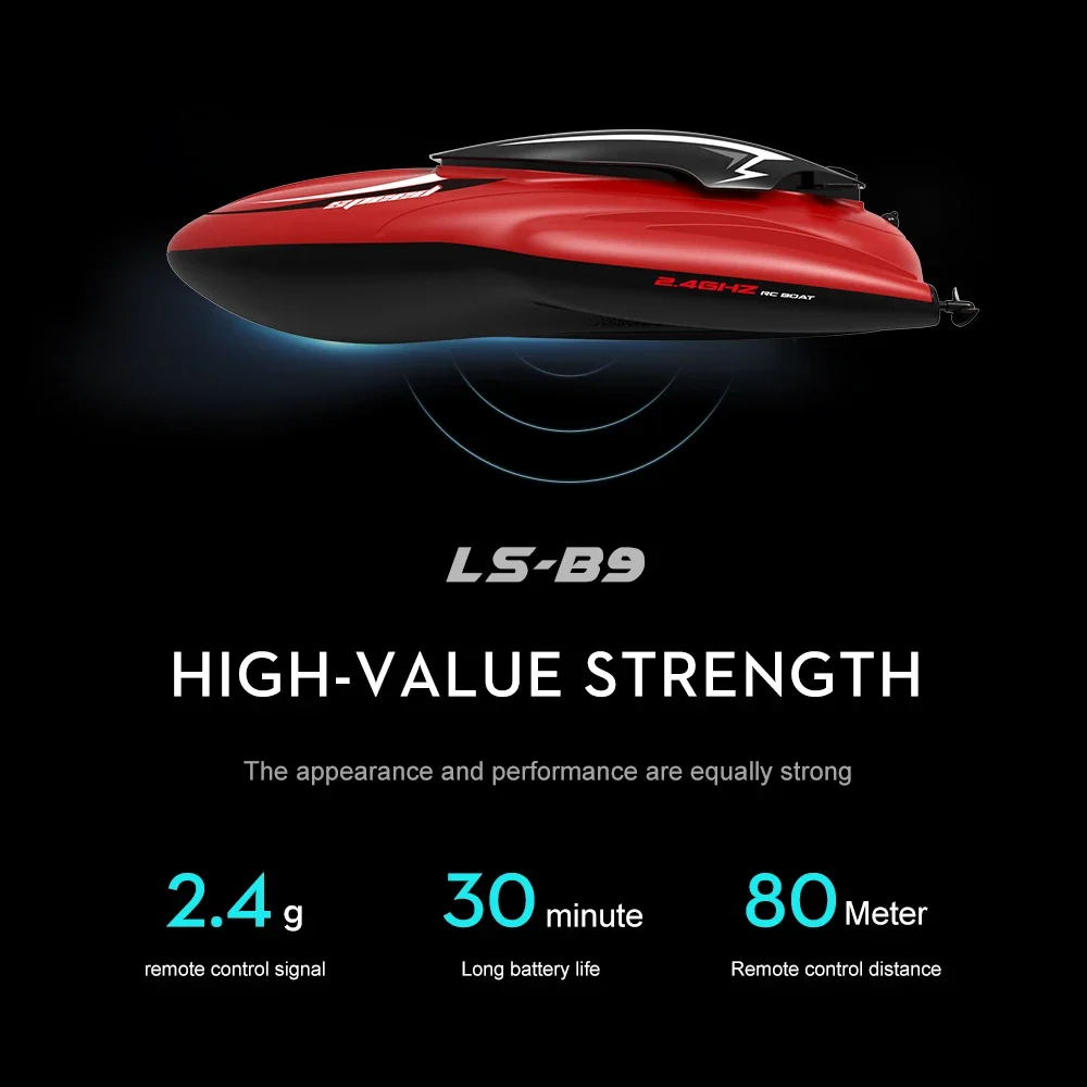 

New High Quality LSRC-B9 RC Boat: 2 Channel High Speed Remote Control Racing Boat with Toy Accessories