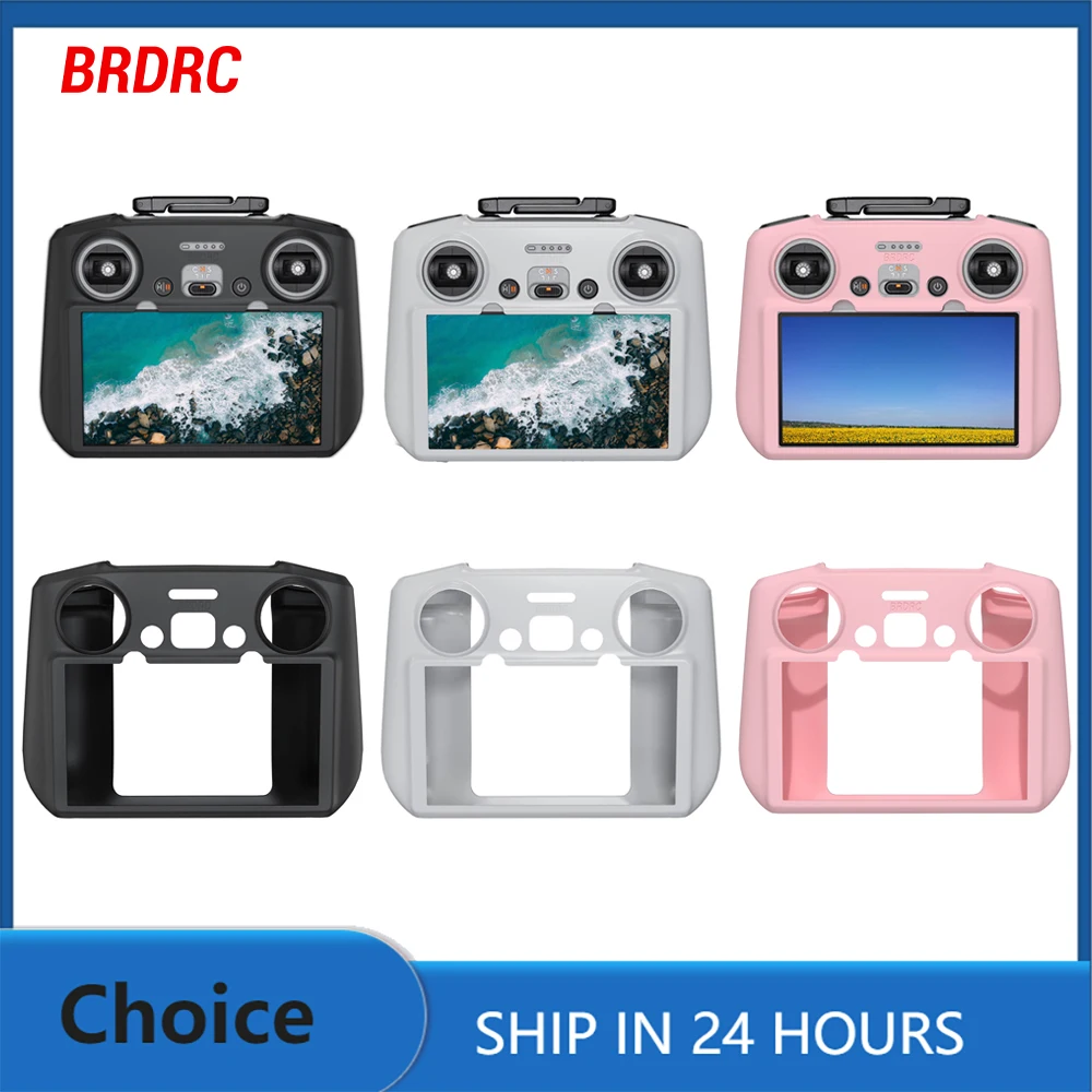 BRDRC Silicone Case for DJI Mini 4 Pro/Air 3 Drone Sleeve Protection Cover Shell For DJI RC 2 Remote Controll Accessories