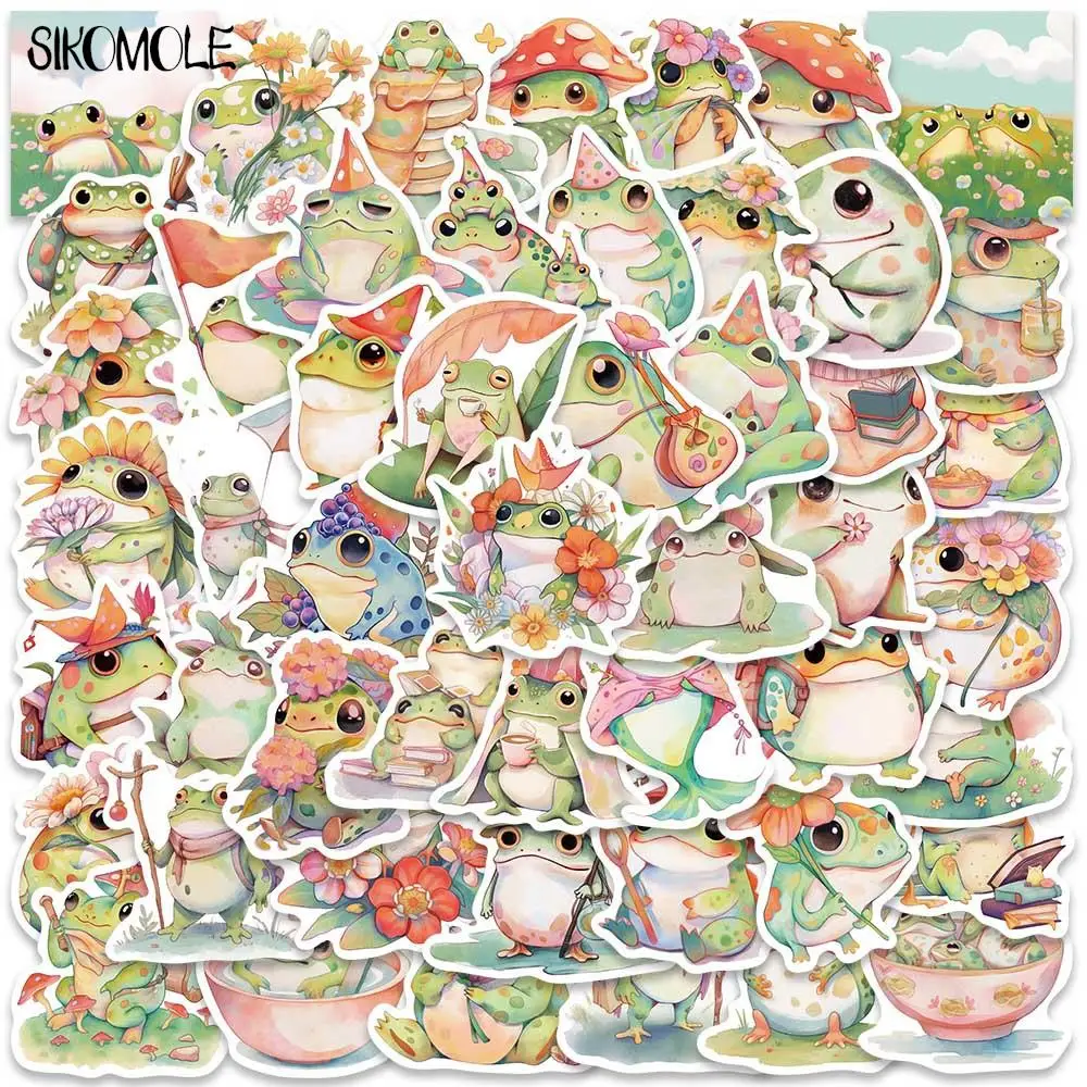 10/30/50PCS Cartoon Colorful Juice Fat Frog Graffiti Stickers Kawaii DIY Travel Luggage Guitar Fridge Laptop Sticker Kids Decals