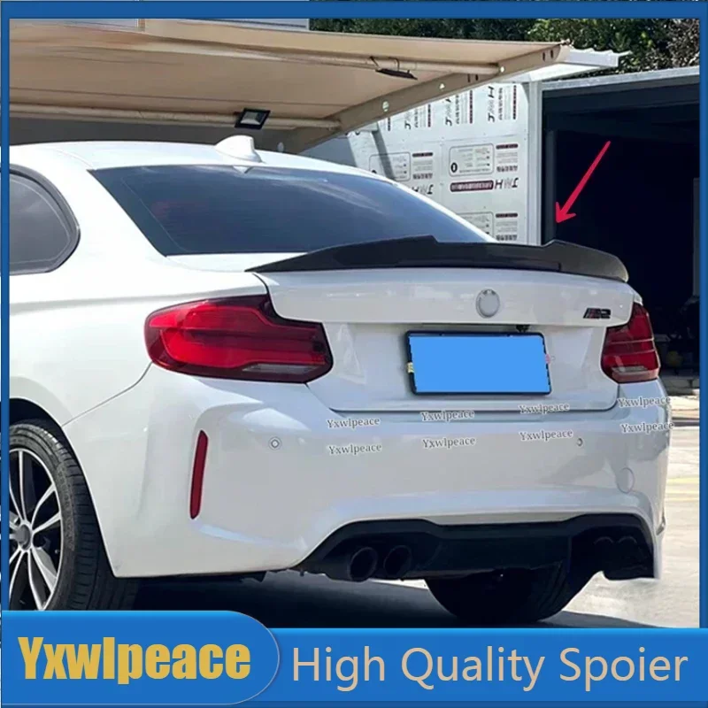 

For BMW 2 Series F22 F87 M2 2014-2019 M235i M240i 218i 220i 228i ABS Plastic PSM Style Primer Color Rear Trunk Lip Spoiler