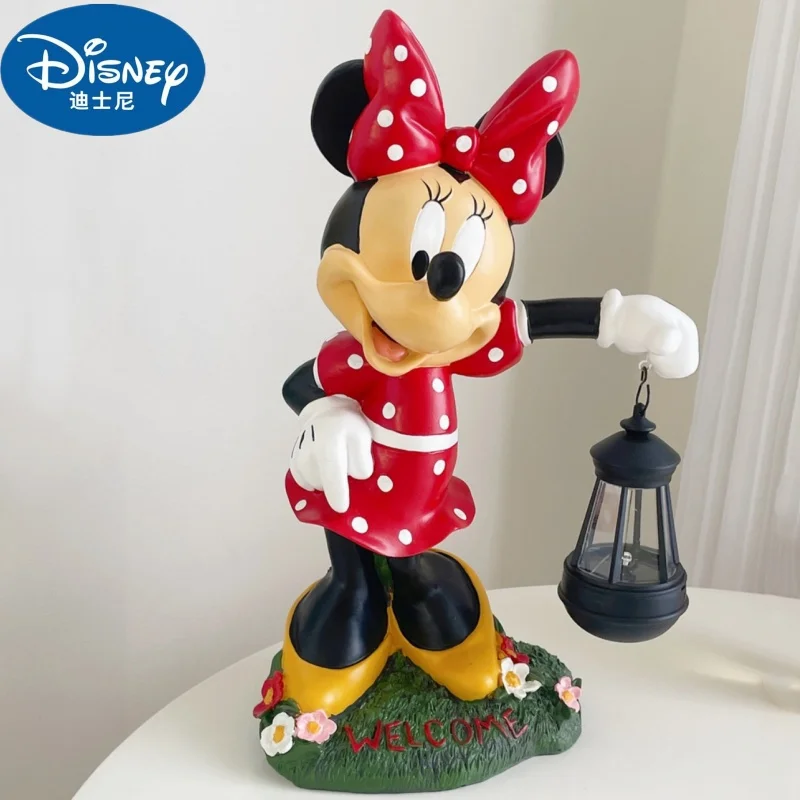 Disney Mickey Minnie Mouse Figure Solar Resin Floor Decoration For Living Room And Home Courtyard Housewarming Chrismas Gift