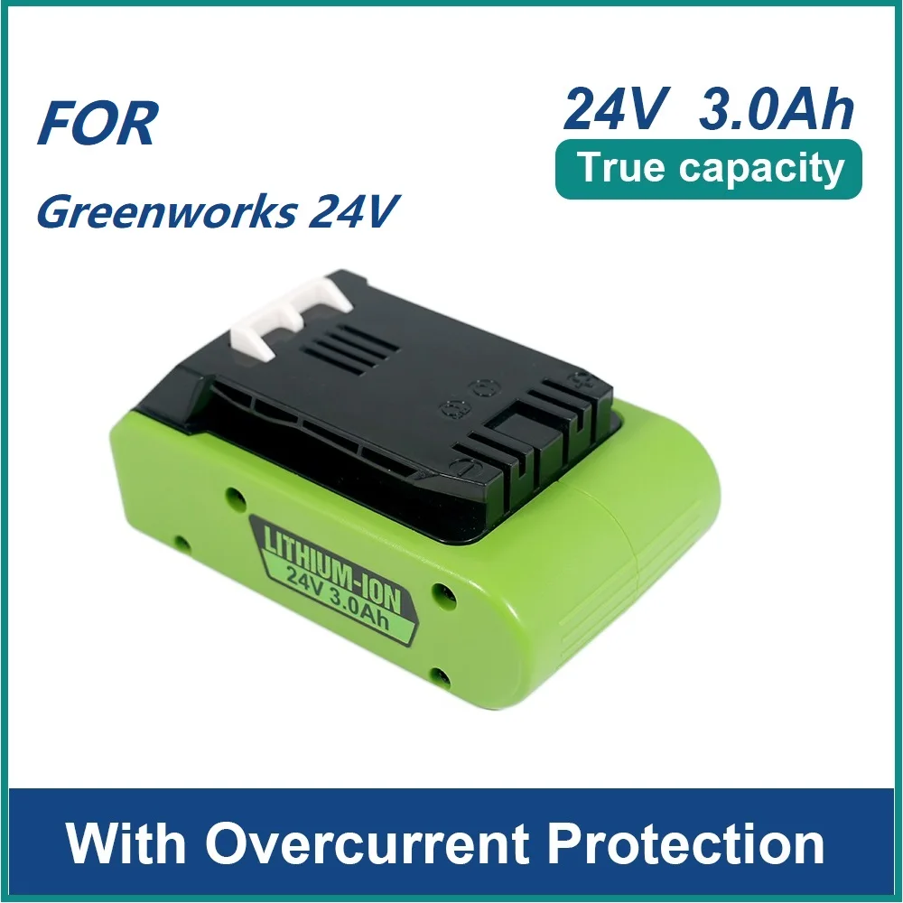 FOR Greenworks 24V 1500mAh 2500mAh 3Ah Li-ion Battery for Greenworks 24V Power Tools 29842 29852 29322 20362 MO24B410 MO48L4211