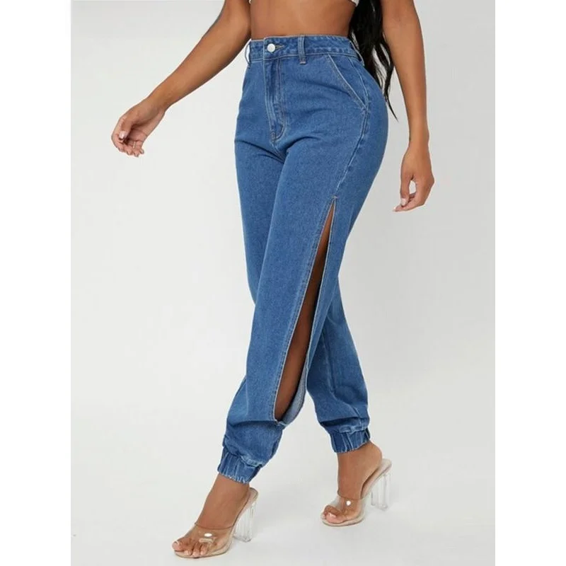denimcolab-2023-fashion-side-split-leg-women's-jeans-loose-fit-chinese-manufacturer-no-brand-registered-trademark