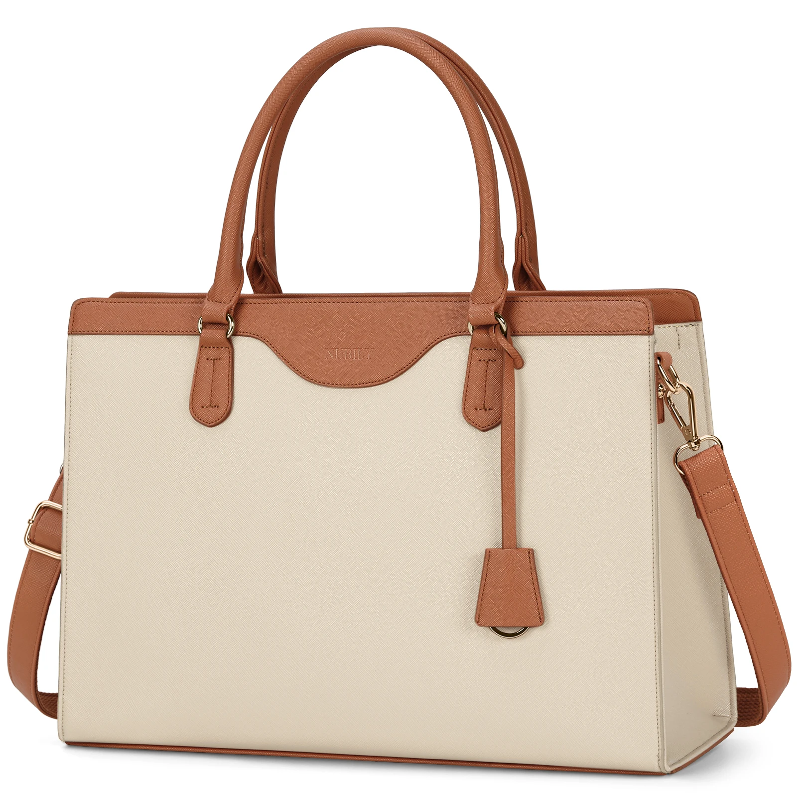 

NUBILY Laptop Bag for Women Waterproof Computer Tote Bag Business Work Briefcase Large Capacity Women Handbag Shoulder Bag