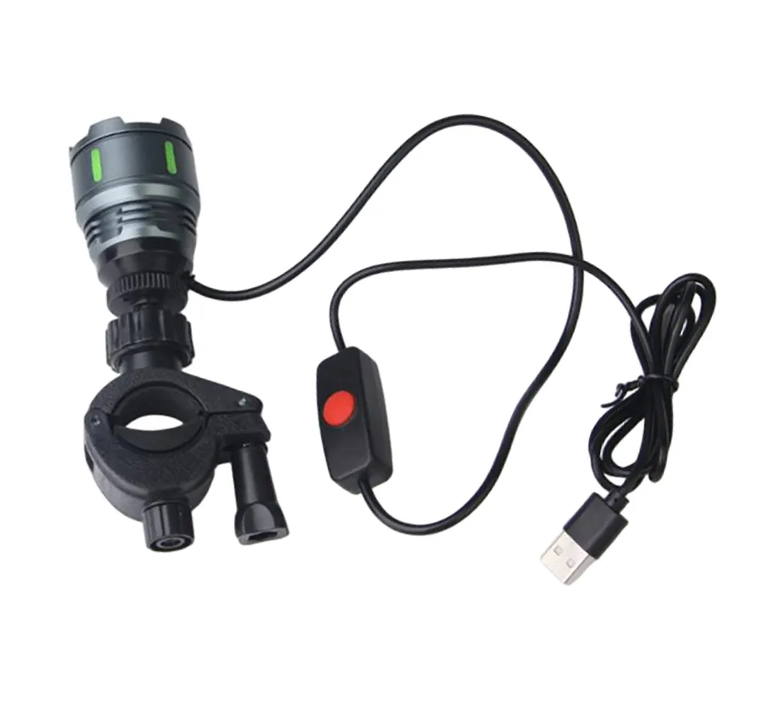 USB New Light Illuminated Pointer 1800m Long Distance Outdoor Clip holder Flashlight Blue, White, Yellow, Green Lamp