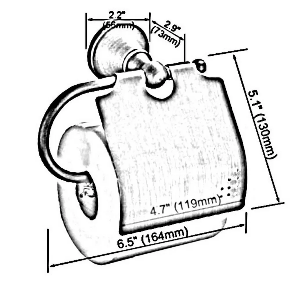 Antyczny mosiężny uchwyt na papier toaletowy do montażu na ścianie Akcesoria łazienkowe aba131