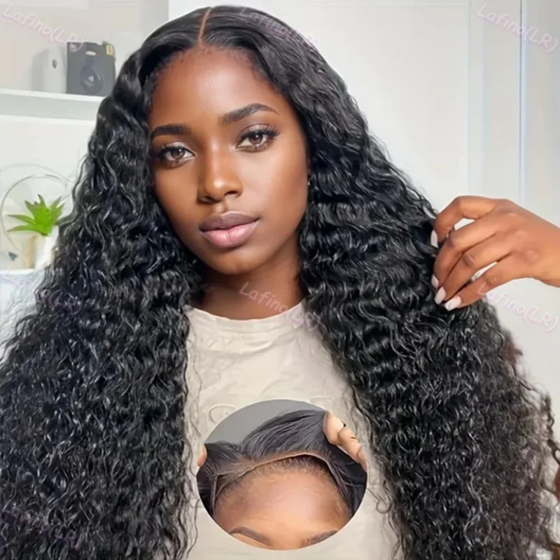 5x5 HD Lace Closure Curly Black Wig 100% Glueless Preplucked Human Hair Ready to Wear Deep Wave Wigs On Sale For Women Choice