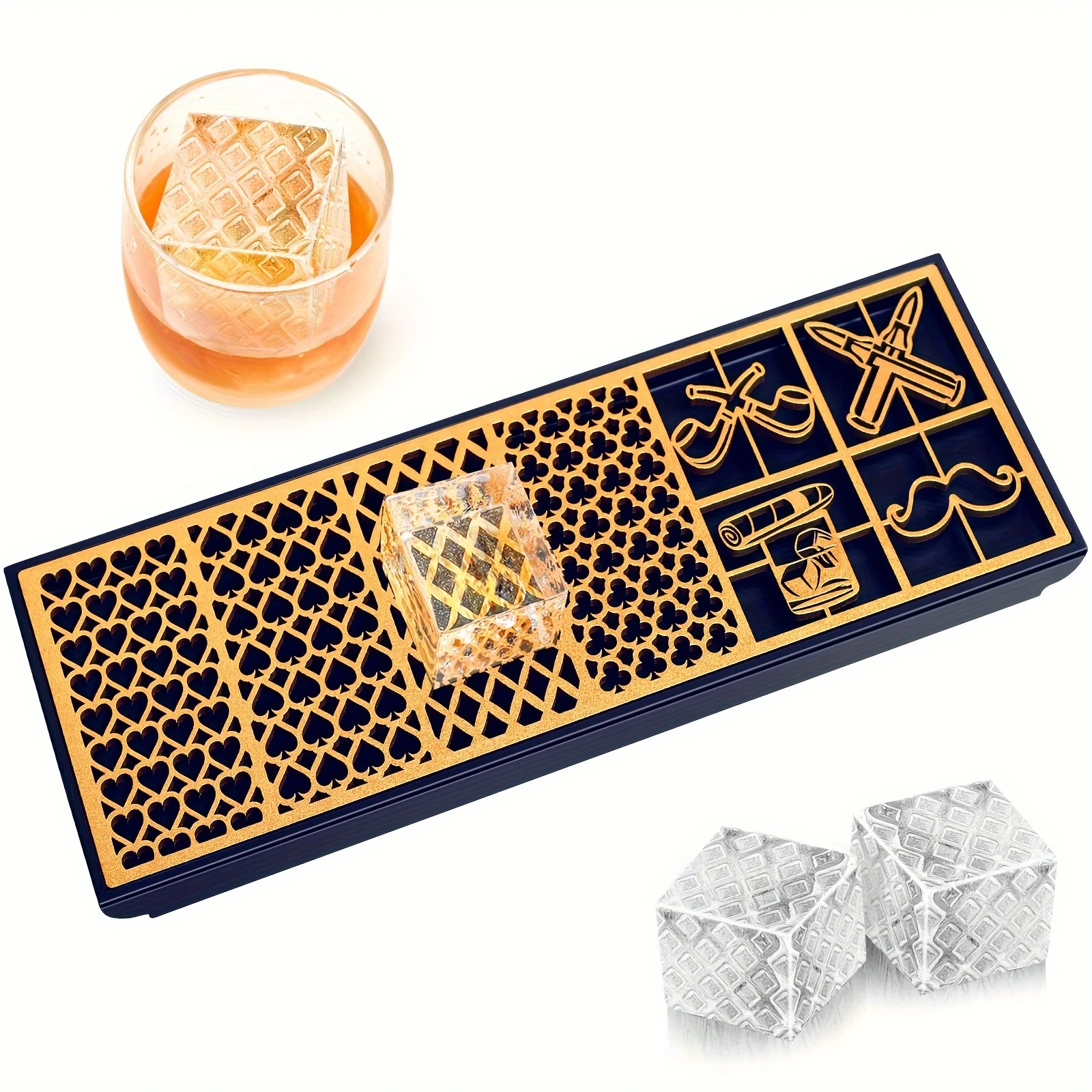 Transparent Ice Grids Design Silicone Molds Tray Easy Demolding Whiskey Silicone Molds Bar Kitchen Items and Accessories Gift