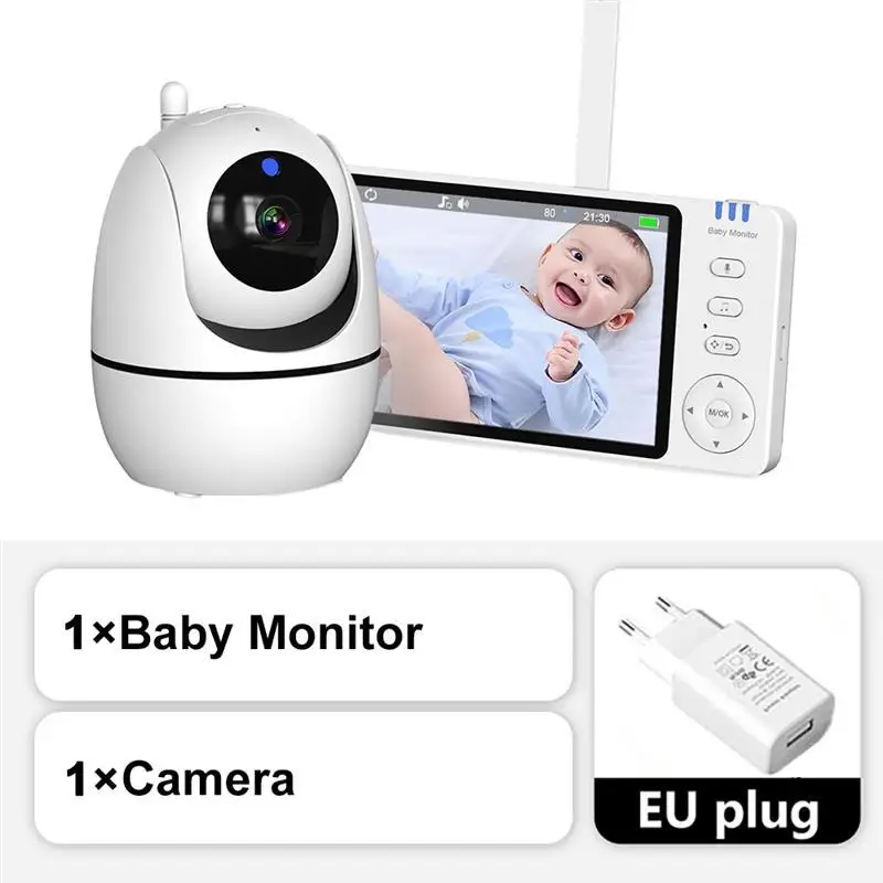 New!!! 5 Inch Video Baby Monitor With Camera PTZ Zoom Babyphone Cam Security Protection Surveillance Cameras Temperature Sensor