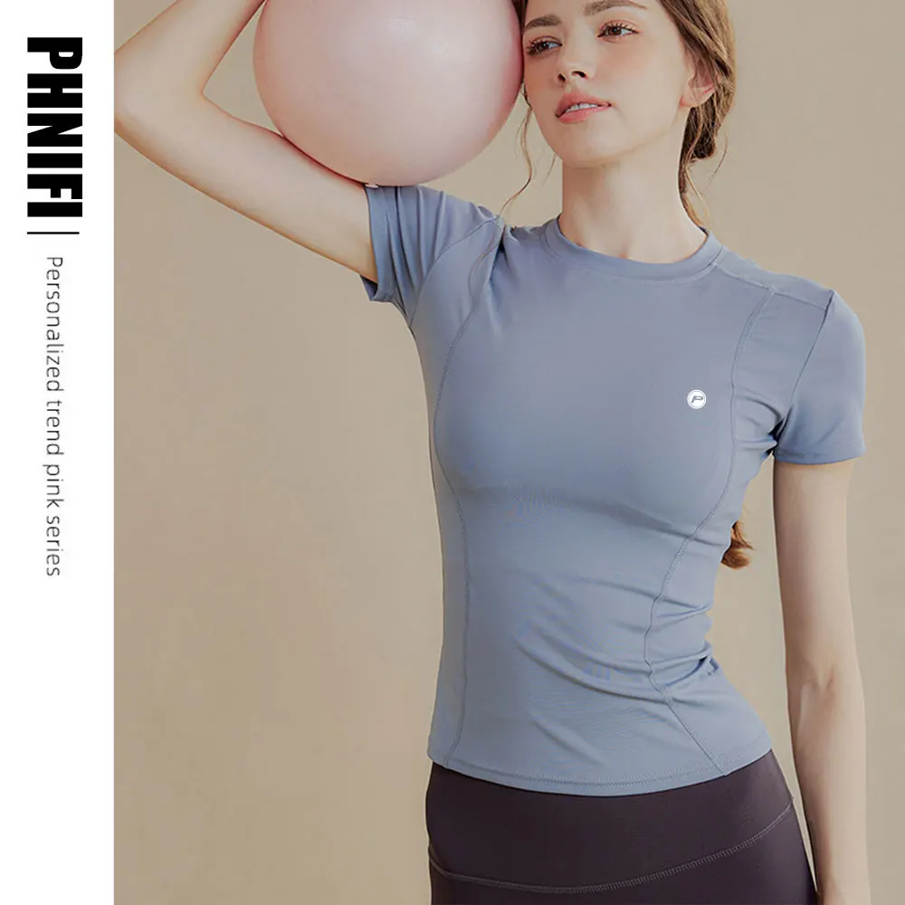 

Brand Summer Lightweight Yoga Tops for Women Breathable Quick Dry Loose Workout Shirt Moisture Wicking Running Tee Gym Clothes