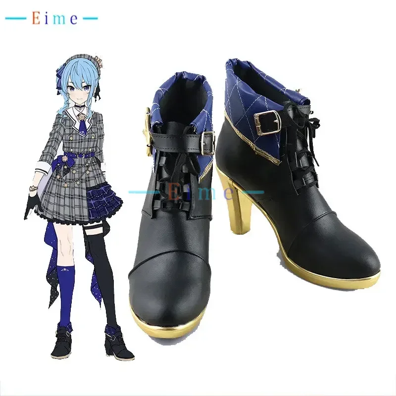 

Hoshimachi Suisei Cosplay Shoes Halloween Carnival Boots Vtuber Cosplay Props PU Shoes Custom Made