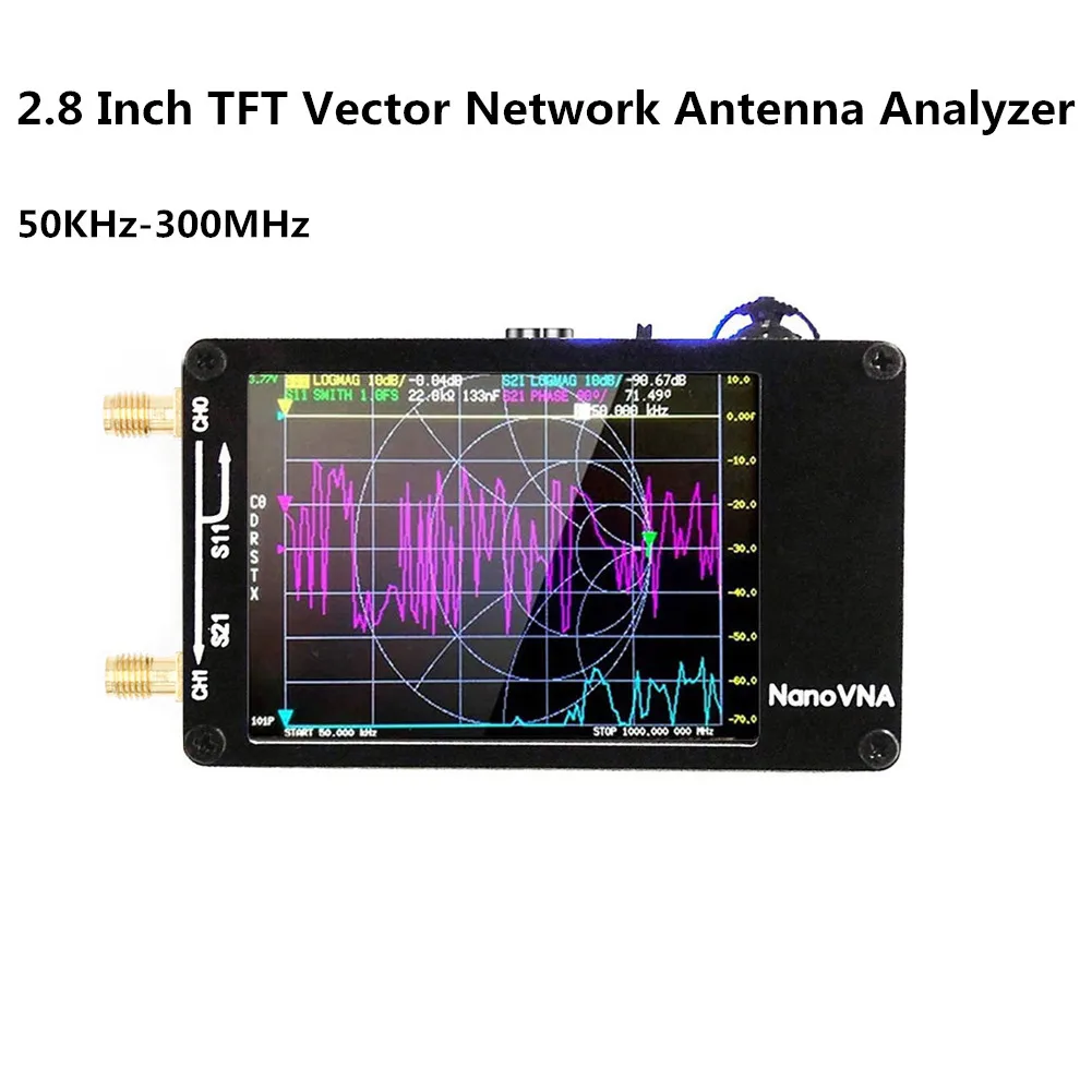 

2.8 Inch TFT Vector Network Antenna Analyzer VNA HF VHF UHF 50KHz-900KHz Vector Network Analyzer Antenna Analyzer With Battery