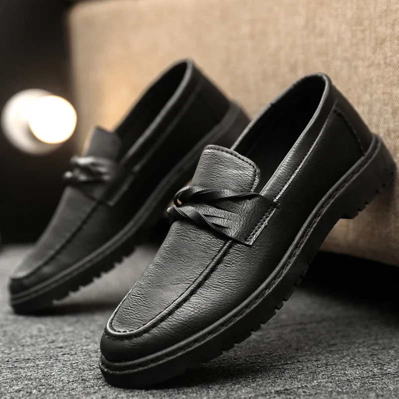 Men's Loafers Fashion Handmade Leather Shoe Classic Business Casual Shoes for Men Oxford Work Shoes Light Driving Shoe Moccasins