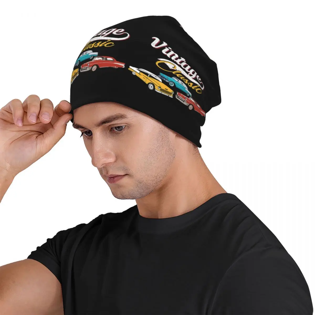 Vintage Classic Chevy Car Men Women Adult Beanies Caps Knitting Bonnet Hat Warm Hip Hop Autumn Winter Outdoor Skullies Hats