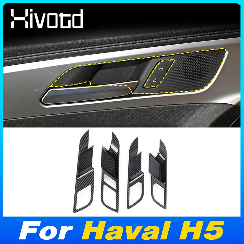 

Car Inner Door Handle Bowl Frame Stickers ABS Decoration Cover Trim Strip Interior Styling Product Accessories For Haval H5 2025