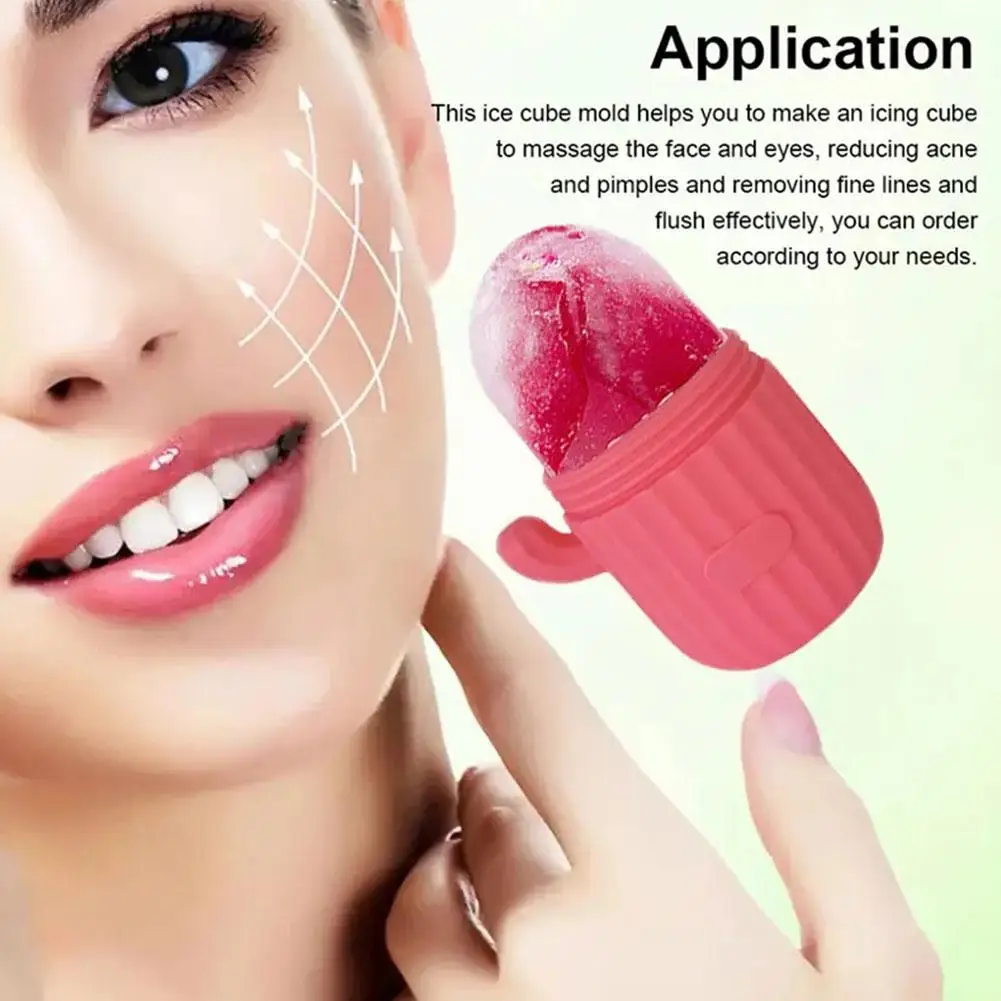 Rouleau de glace en silicone pour le visage et les yeux, moule à glace amélioré, outils de soins de la peau, style quantique, beauté du visage