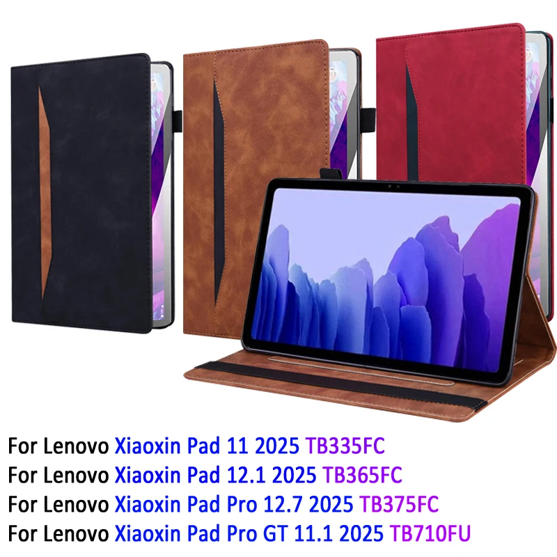 

Чехол из искусственной кожи для планшета 2025 года для Lenovo Xiaoxin Pad 11 TB335FC / Pad 12.1 TB365FC / Pad Pro 12.7 TB375FC / Pad Pro GT 11.1 TB710FU