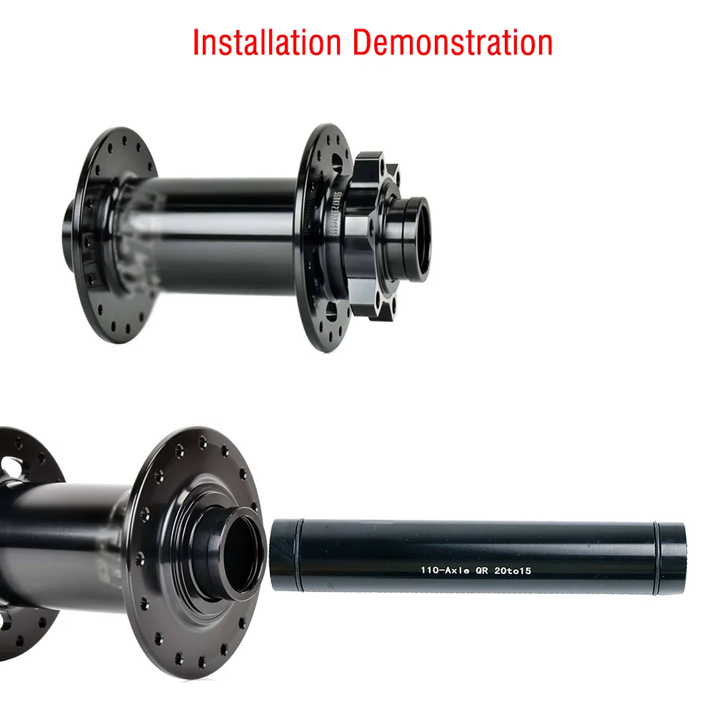 MTB Fahrrad-Nabenadapter für 20mm Steckachsen auf 15mm Steckachsen, 100/110mm Gabel, Aluminiumlegierung, Fahrradzubehör – Detail 6