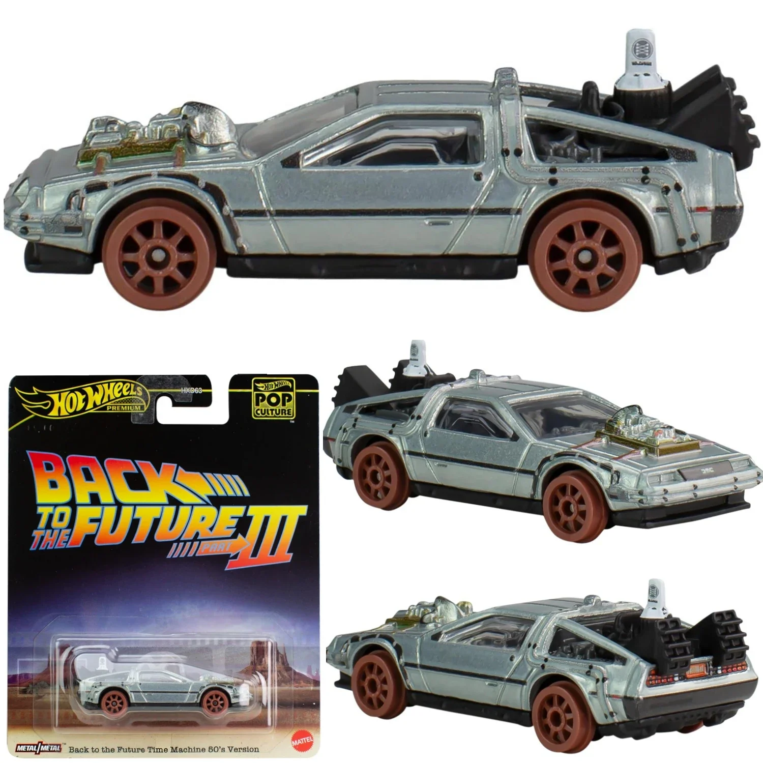 Original Hot Wheels Delorean Back To the Future Time Machine Mini Cars 1:64 HotWheels Gifts Diecast Car 1/64 HotWeels Toy Car