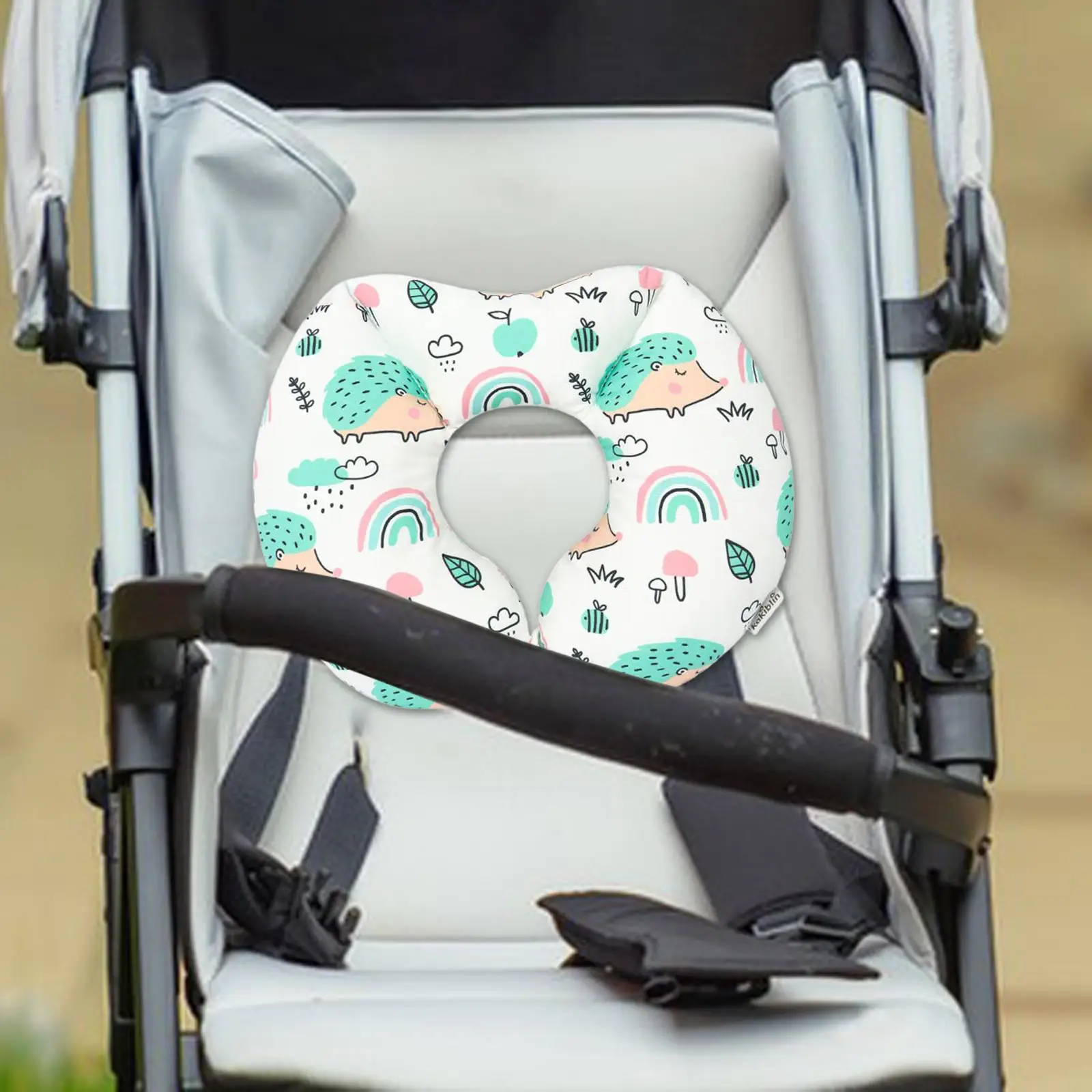 Baby Feeding Pillow Portable for Mom and Baby Multifunction Neck Pillow Cartoon Comfortable Support for Travel Car Home Outdoor