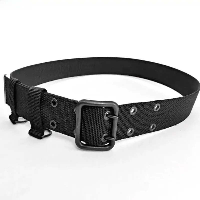 

Тактический ремень, черный нейлоновый тренировочный ремень с двойной пряжкой