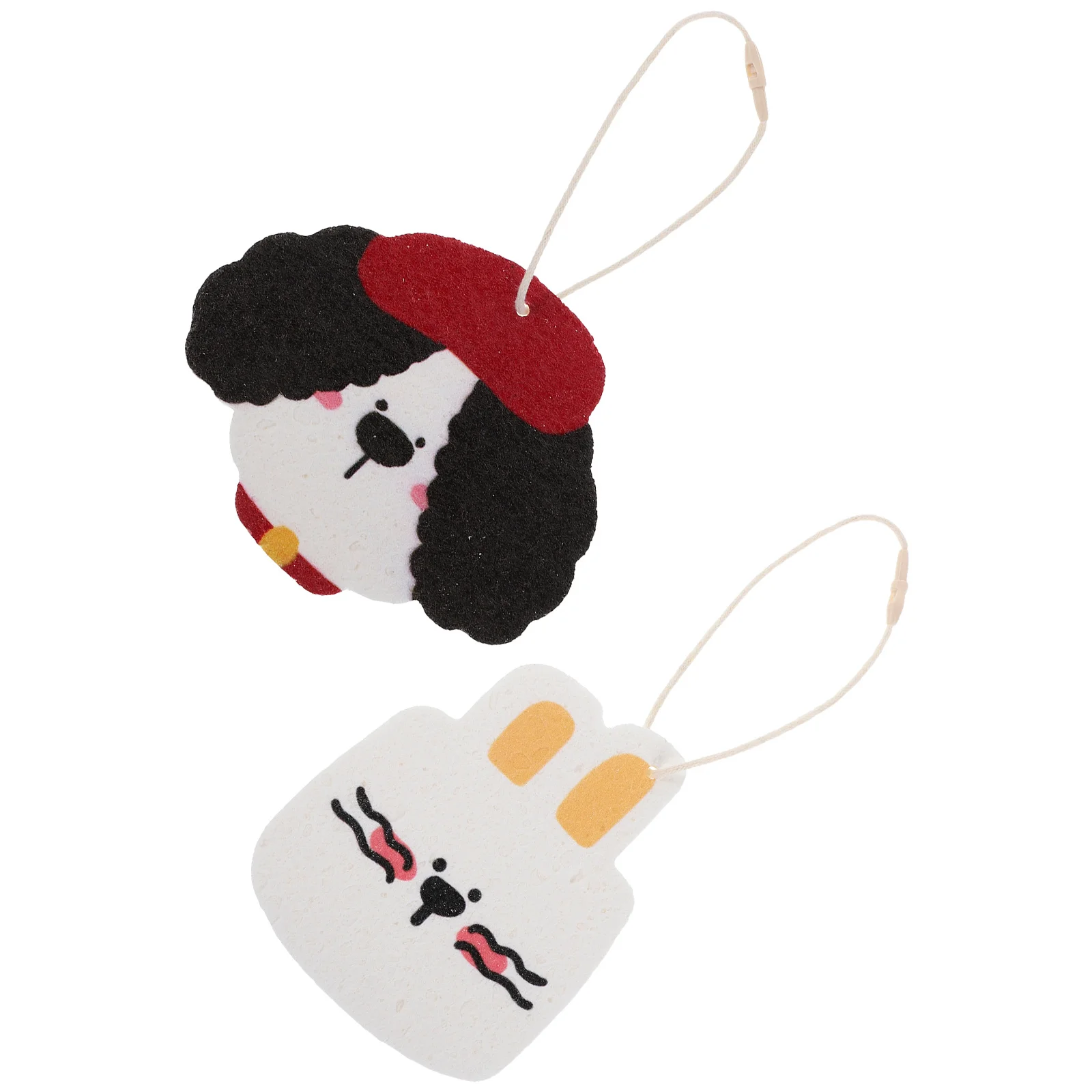 

2Pcs Wood Pulp Absorbent Sponges Cartoon Dishwashing Sponge Soft Non Scratch Kitchen Scrub Pads for Dishes Pots Bowls Cleaning