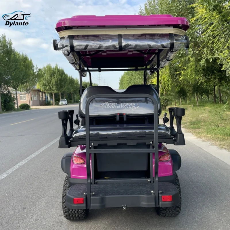 Carrello da golf elettrico Mountain Forest Road City 4KW 60V 105ah Pneumatico largo 14 pollici Fuoristrada Auto da caccia elettrica Pannello solare alimentato