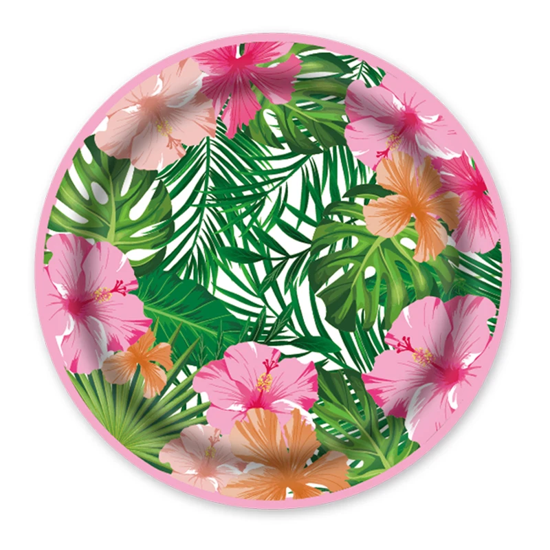 Hawaiian Party Cutlery, Paper Plates, Cups, Tissues, Beach Aloha Summer Flamingo Summer Themed Party Set
