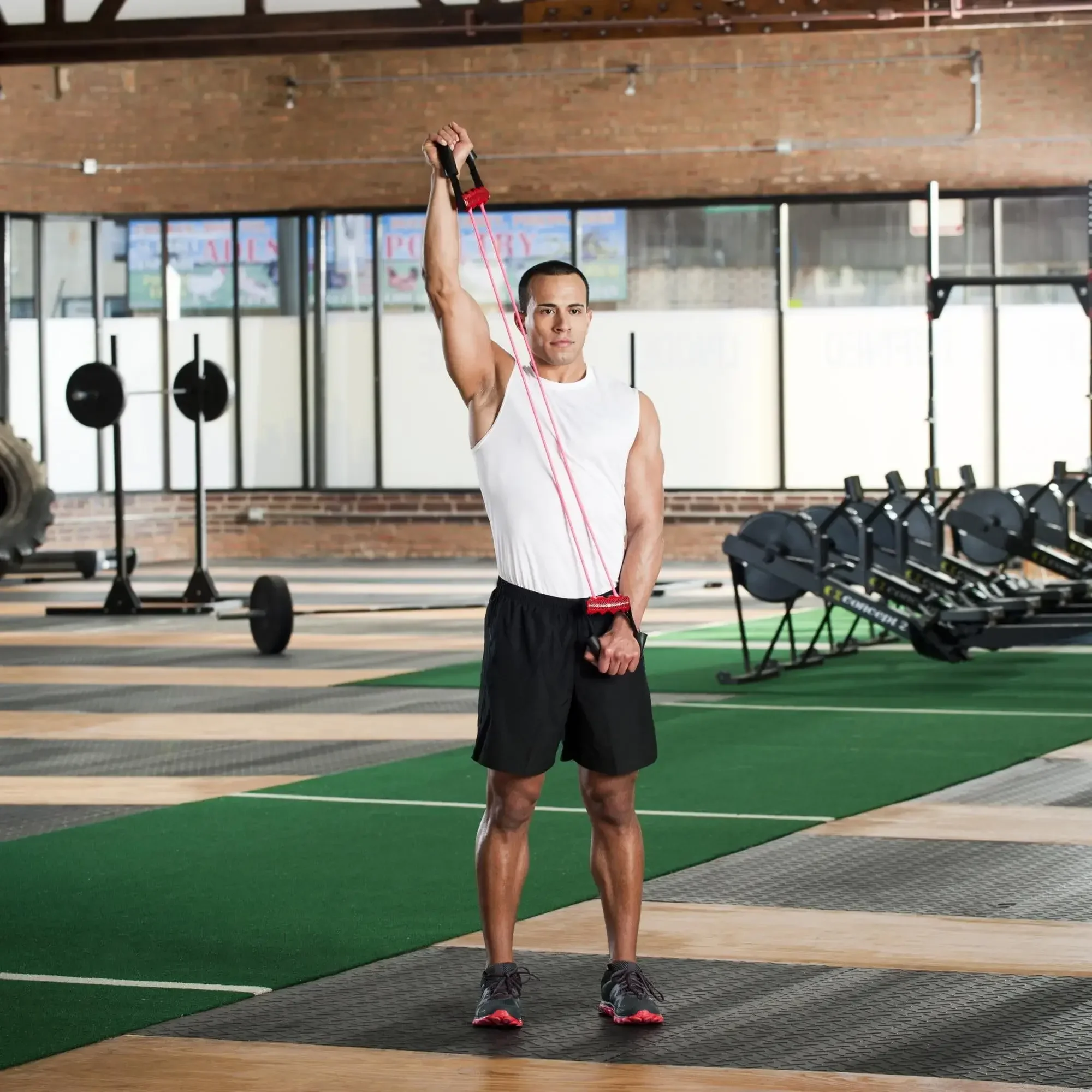 

First Aid Chest Expander Band Red, Home Gym Strength Training & Physical Therapy Rehab for Men & Women