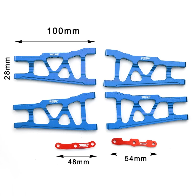 4pcs Metal Front Rear Upper Suspension Arms for Traxxas Rustler Hoss Stampede Slash 4X4 VXL 1/10 RC Car Upgrade Parts