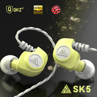 QKZ SK5 HIFI Headsets 3.5mm In-Ear Stereo Heavy Bass Dynamic Earphone With Mic Game Sport Music Monitor Noise Cancelling Earbuds