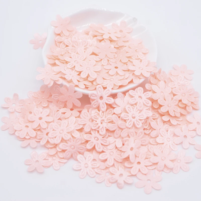 400Pcs 1.6CM Spring Flower Patches Crafts Scrapbooking Decor Embellishment Wedding Appliques Accessories