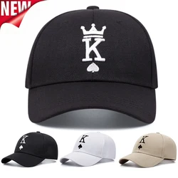 Red Heart K Card Embroidered Baseball Hat Mężczyźni Kobiety Regulowana czapka z daszkiem Hip Hop Unisex Outdoor Sun Hat Snapback Hat