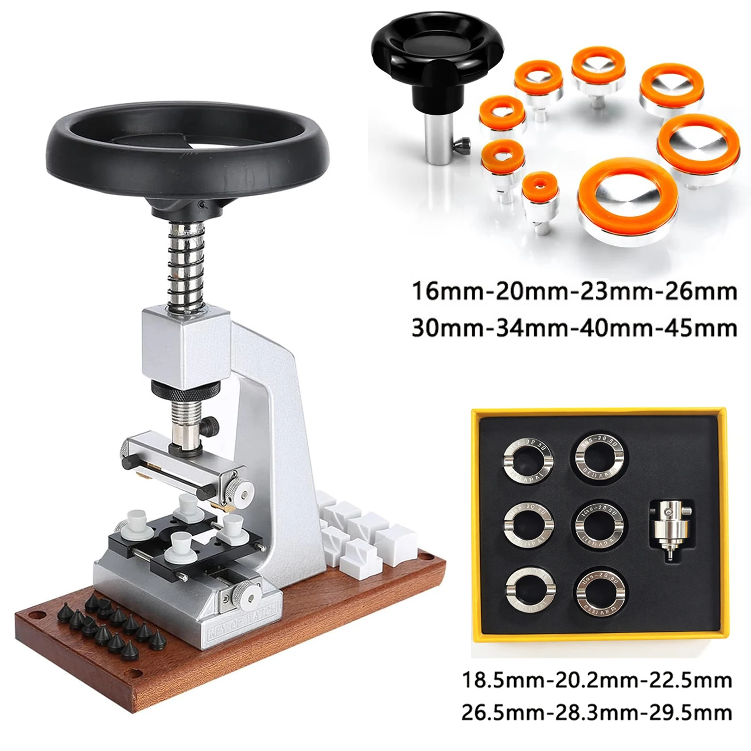 No.5700 Multi Functional Bench Watch Back Case Opener Remove Case Holder with 10/Part for Rolex and Tudor Watch Repair Tool Set