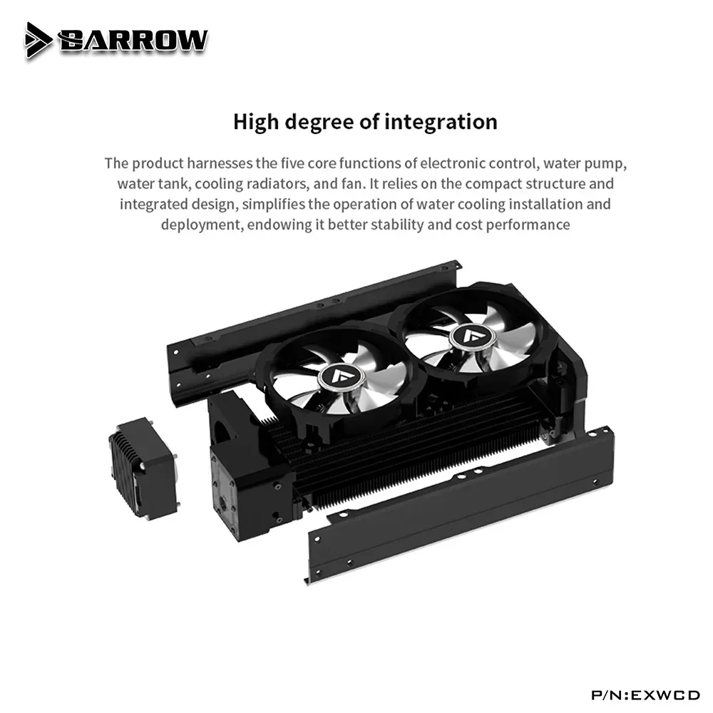 Barrow 360 Externe Waterkoeling Radiator Pomp Uitlaat Geïntegreerde Waterkoeler Voor Itx Laptop Halfgeleider Warmteafvoer