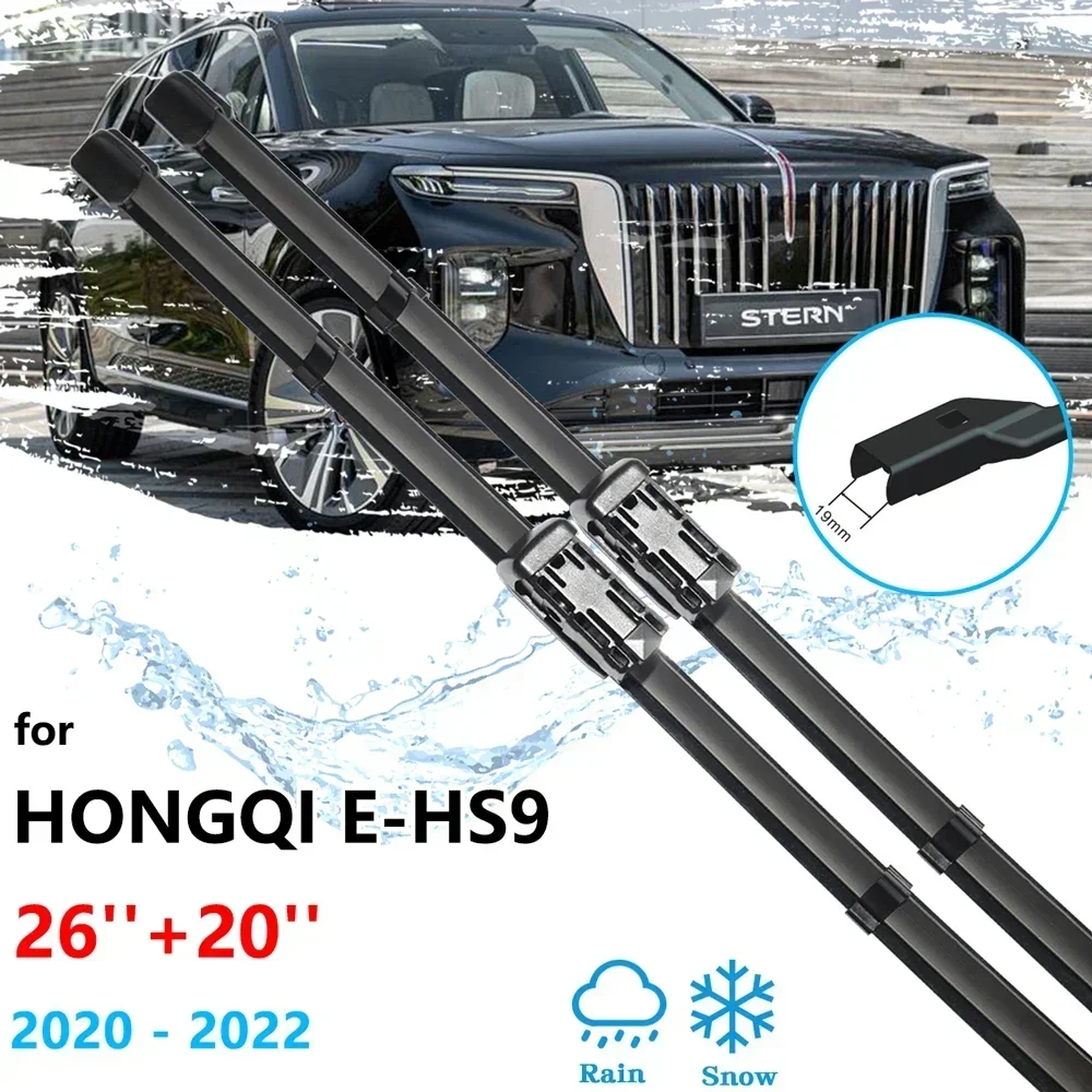 For Hongqi E-HS9 2020 2021 2022 Rubber Strip Refill Windshield Windscreen Windows Wipers Brushes Accessory Cleaning Replacement