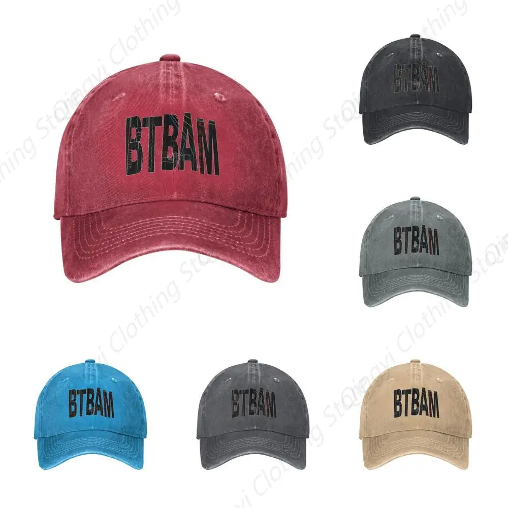 

Between Music The Buried and Me Hat Unisex Retro Sports Denim Cap Adjustable Classic Outdoor Baseball Cap Red