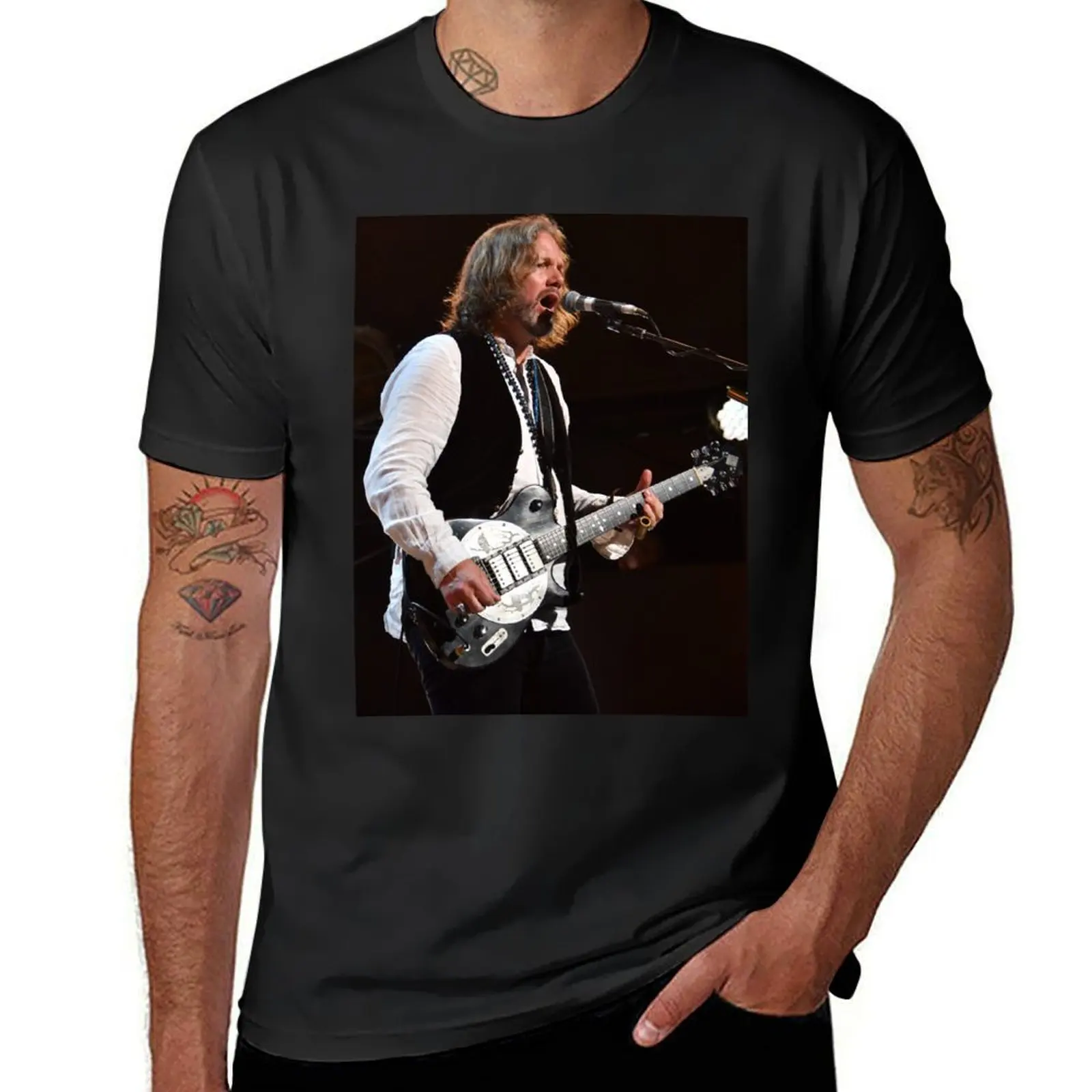 Rich Robinson - Photograph T-Shirt aesthetic clothes graphics Aesthetic clothing mens t shirt graphic