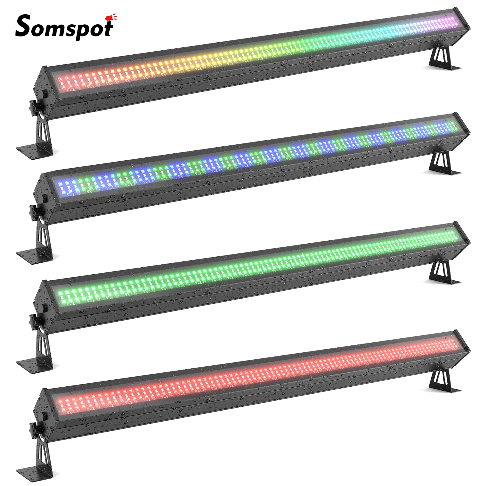 

Somspot 4 шт. 100 Вт настенный светильник RGB светодиодный эффект освещения сценическое освещение проектор t для наружного здания свадебная вечеринка концерта