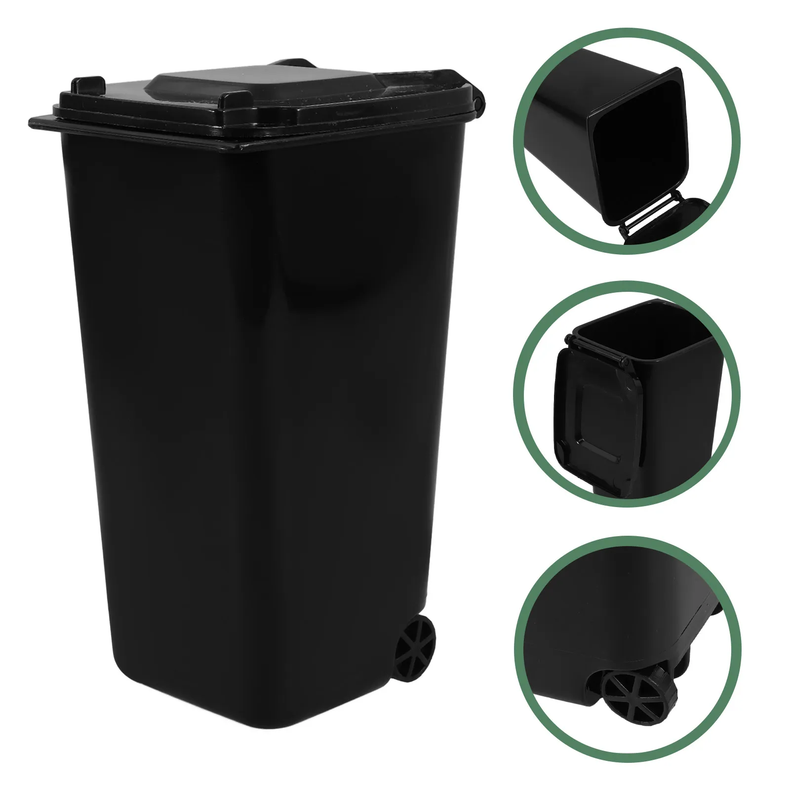 Desktop Trash Can with Lid Multi-Use Mini Waste Bucket Fine Workmanship PP Material Compact Desk Organizer for Study Room Office