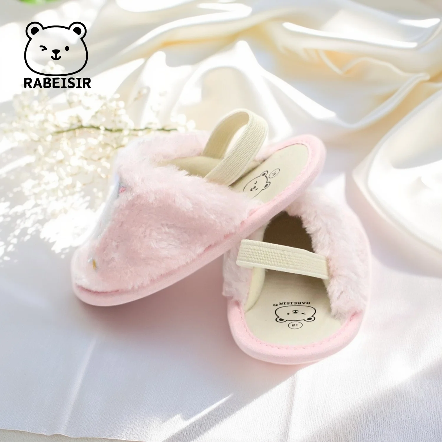 أحذية قطيفة للفتيات الصغيرات أحذية للأطفال الصغار شباشب داخلية بالإضافة إلى شريط مطاطي مخملي