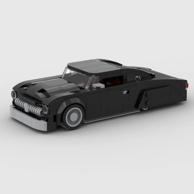 334PCS Technische Schwarz Vintage 205349 Rennwagen Wettbewerb Muscle Car Montage Block Junge Spielzeug Weihnachten Und Kinder Geburtstag Geschenk