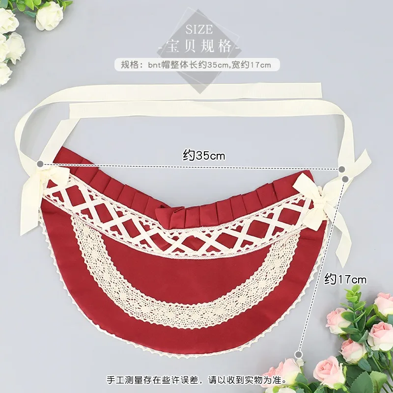 Cosplay Anime Gothic Lolita Cameriera Fascia in pizzo Donna Ragazza Ruffles Fiore di pizzo Ricamo Fascia per capelli Copricapo Cerchio per capelli Accessorio