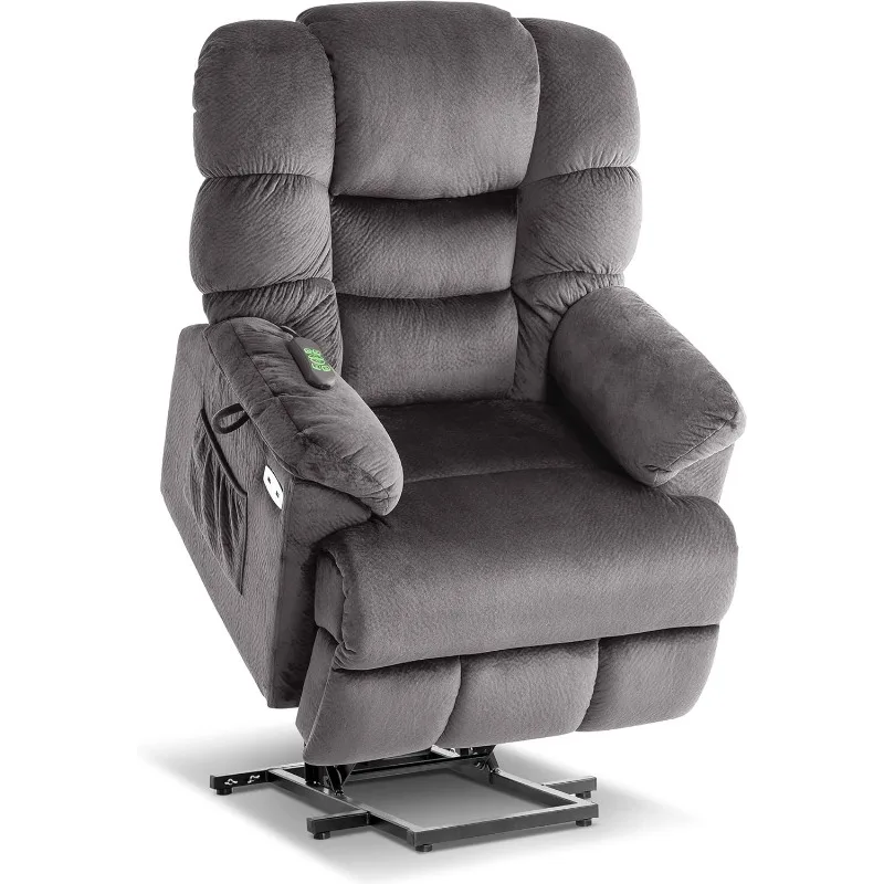 Lay Flat Dual Motor Power Lift Recliner Chair Sofa with Adjustable Headrest for Elderly People, Infinite Position