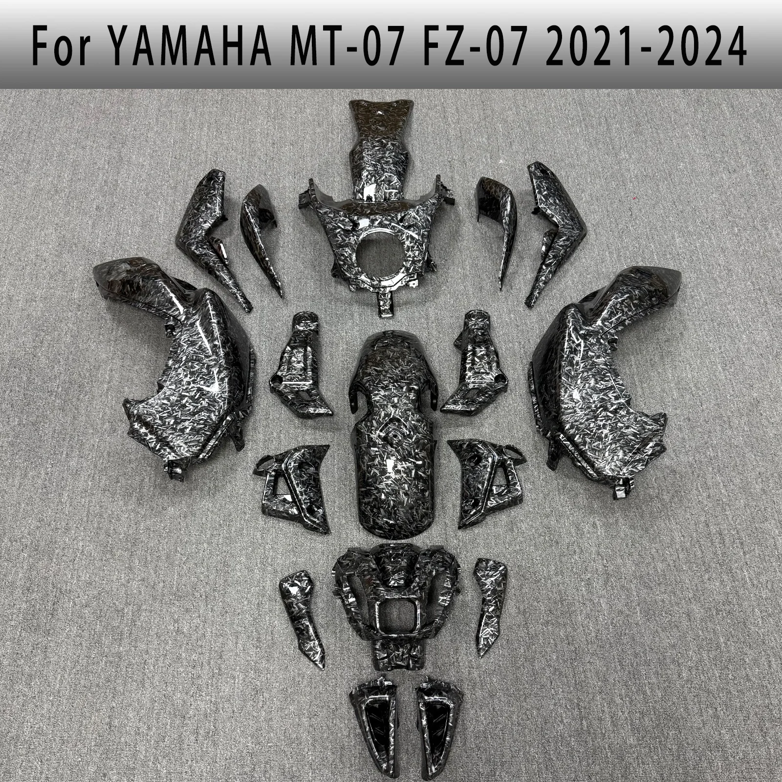 

Motorcycle Fairing Kit for Yamaha MT-07, MT-07 FZ-07, FZ07 (2021-2024 Models) Complete External Plastic Shell Set, ABS Injection