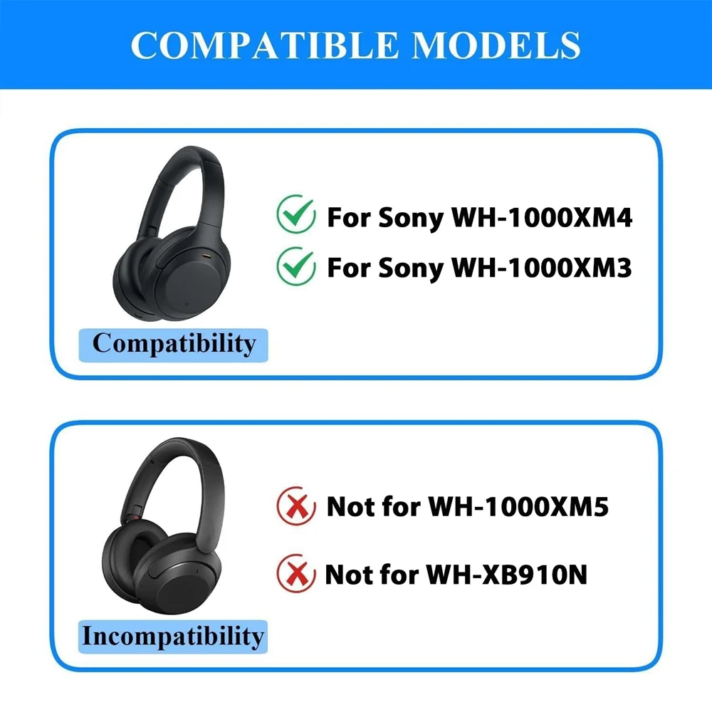 Headphone Cover for Sony WH-1000XM4 1000XM3 Earphone Silicone Protective Case Headset Headbeam Protector Sleeve