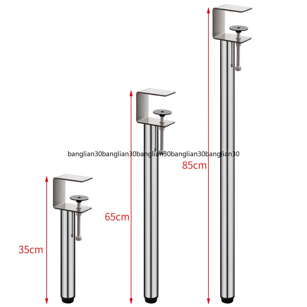 Stainless Steel Table Leg No Punching Table Coffee Table Desk Computer Table Bar Bracket Tripod (1 Piece)